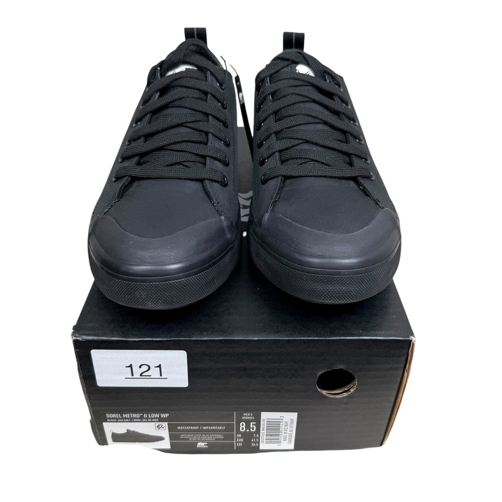 SOREL Men Metro II Sneakers Waterproof Lace Up Low Top Black Sea Salt Size 8.5 - Picture 9 of 13
